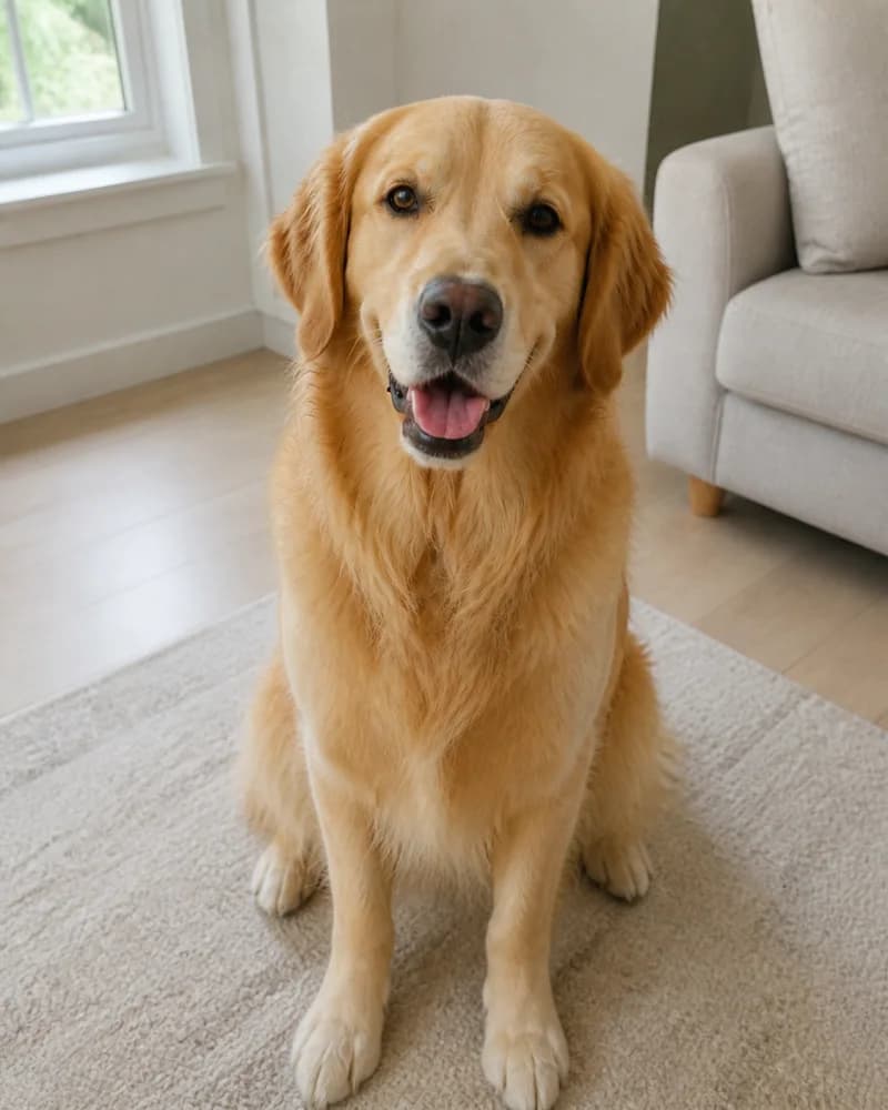 Example source photo of a golden retriever